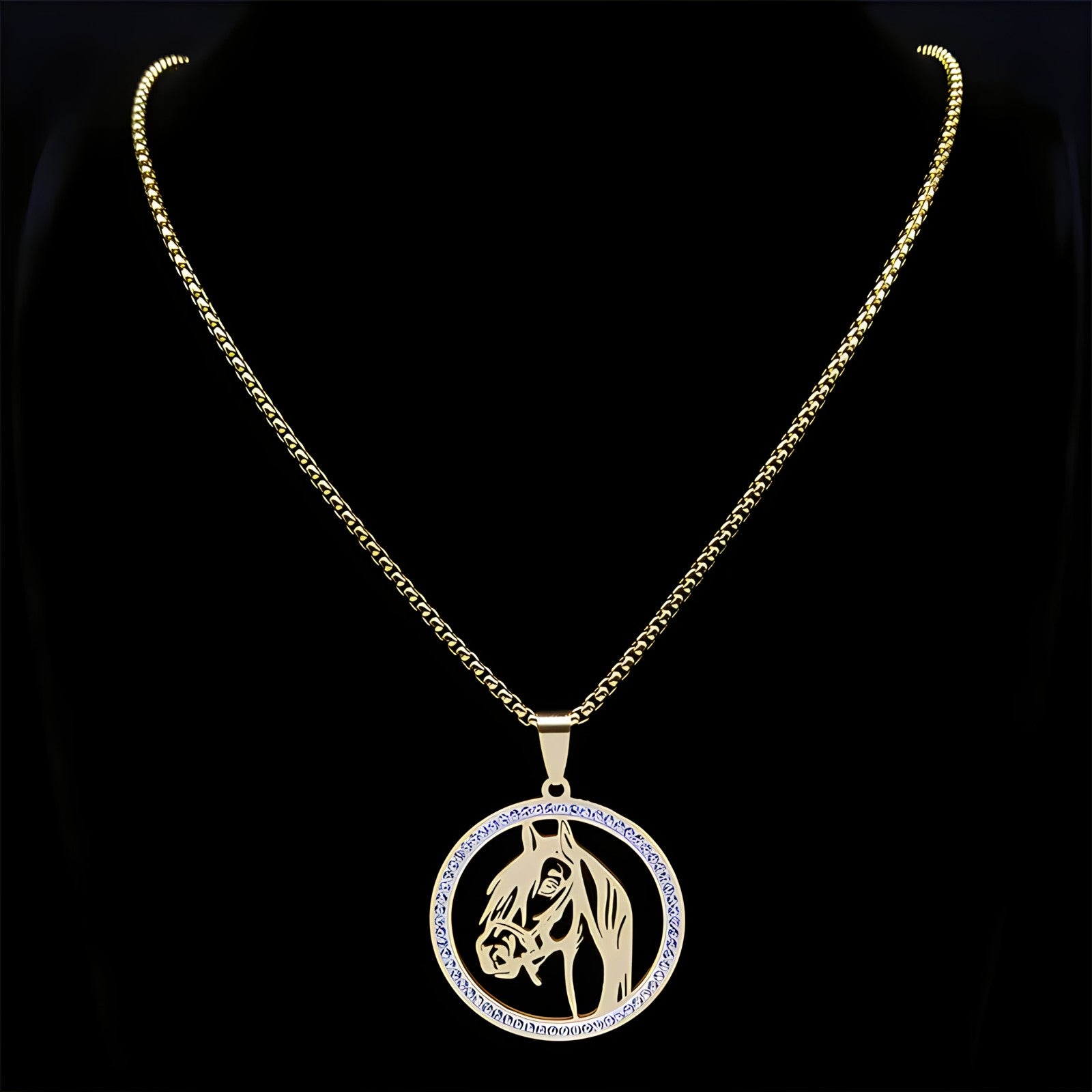 Diamond Equine Charm Necklace