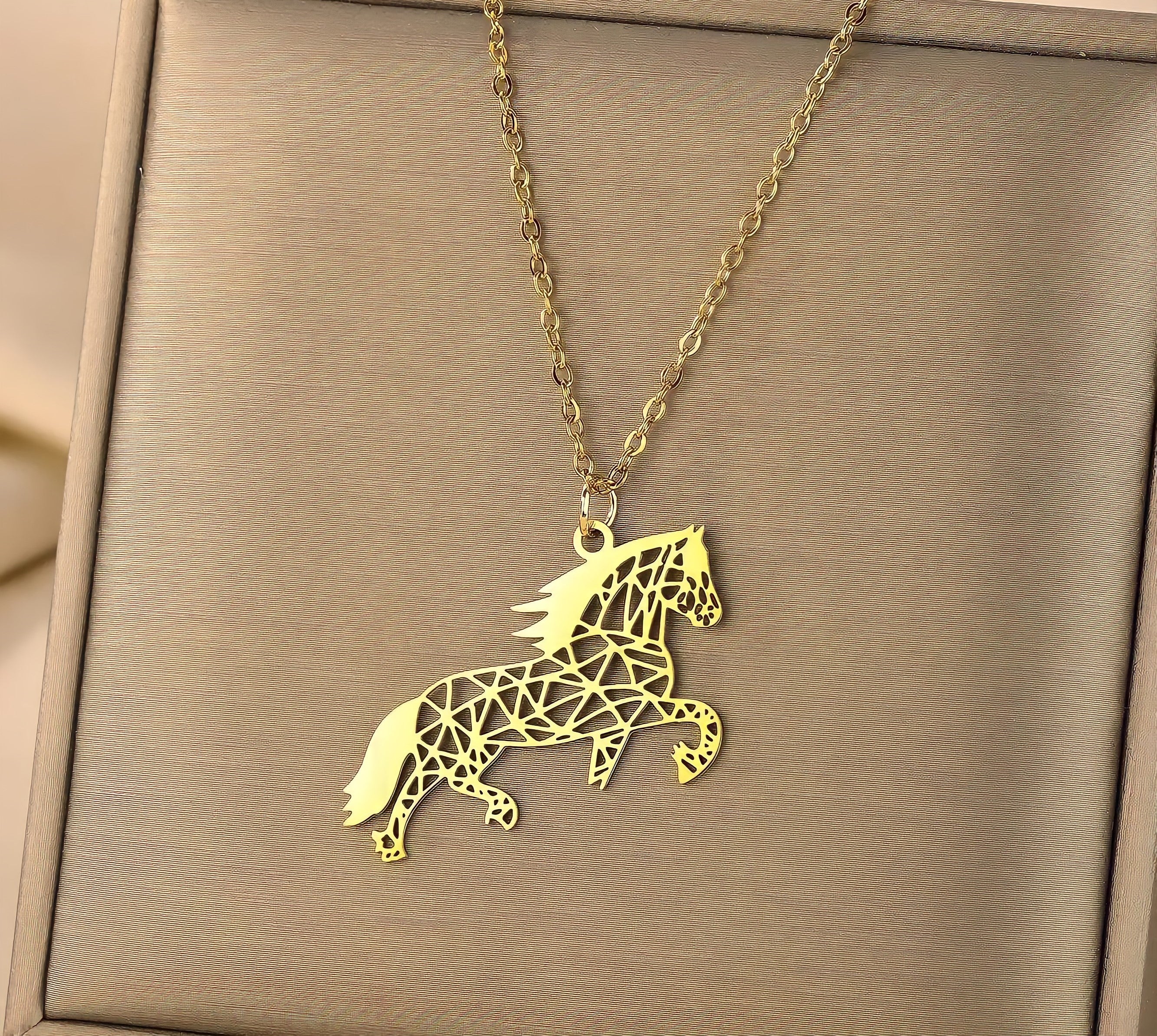 Steed Silhouette Charm Necklace