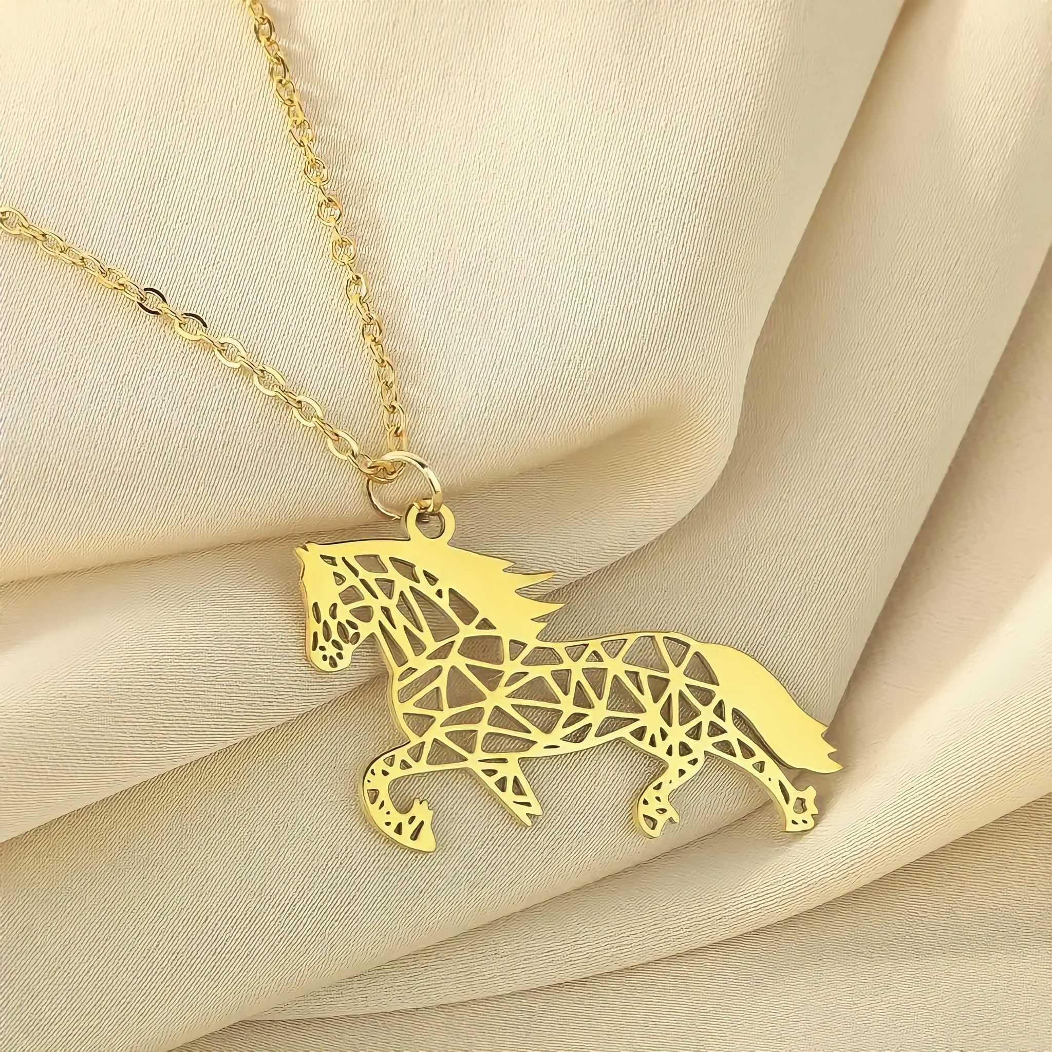 Steed Silhouette Charm Necklace