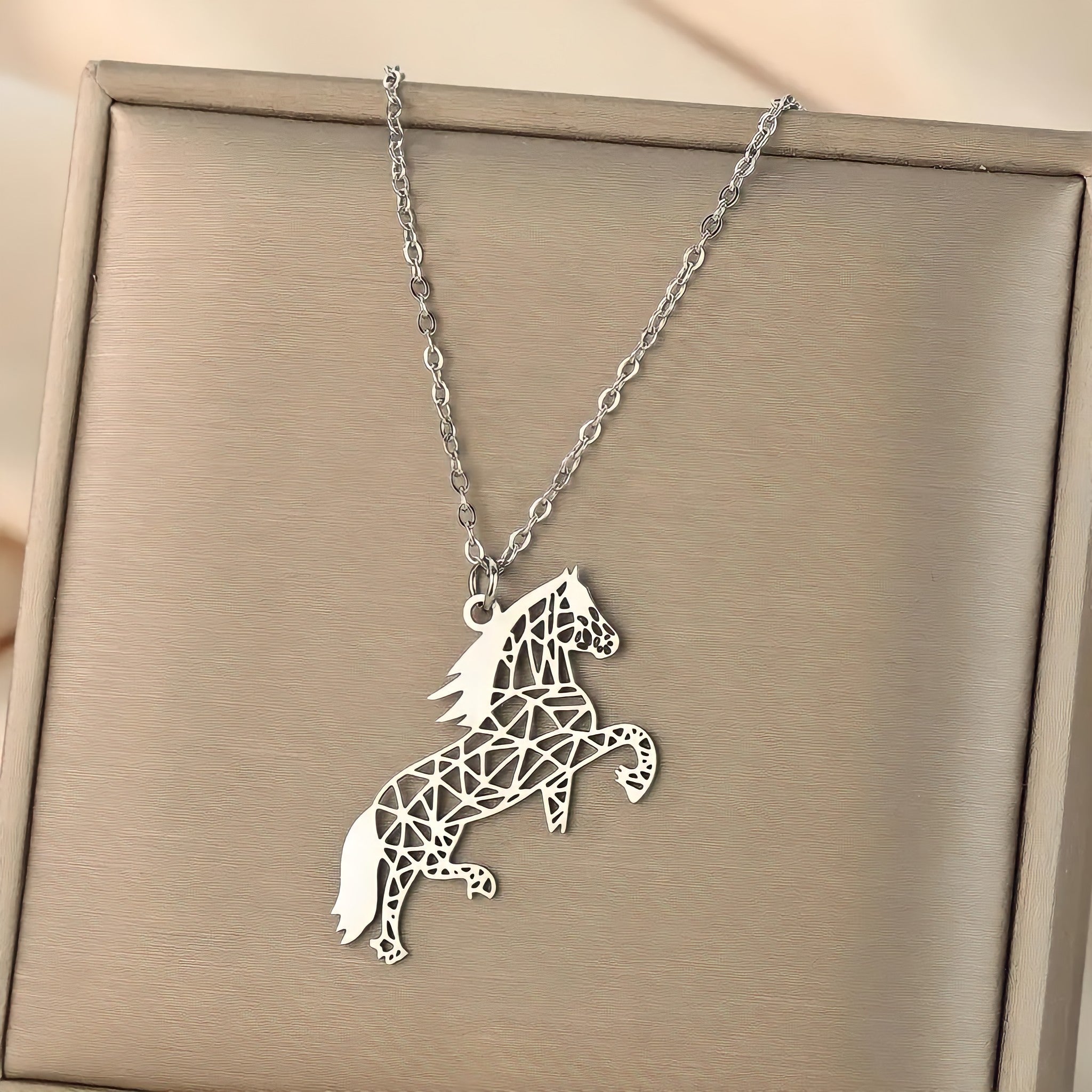 Steed Silhouette Charm Necklace